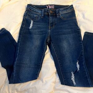 YMI Indigo Distressed Denim Jeans